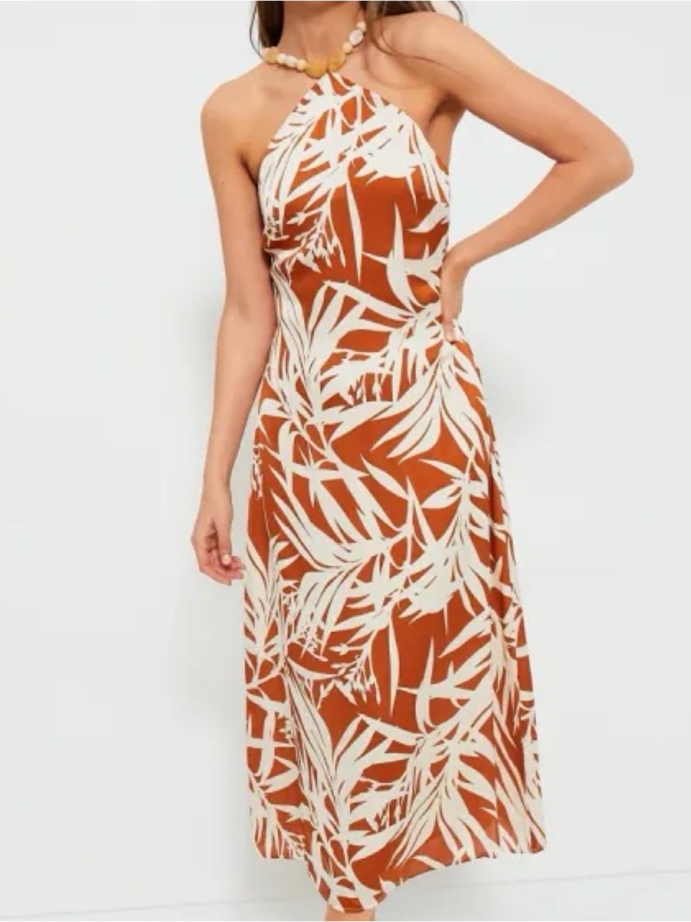 Tuckernuck Hyacinth House Bronze Leafy Floral Mallorca Maxi Dress